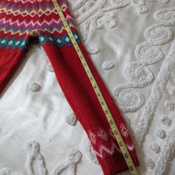 Croft & Barrow fair isle sweater petite small mock turtleneck - Picture 7 of 10